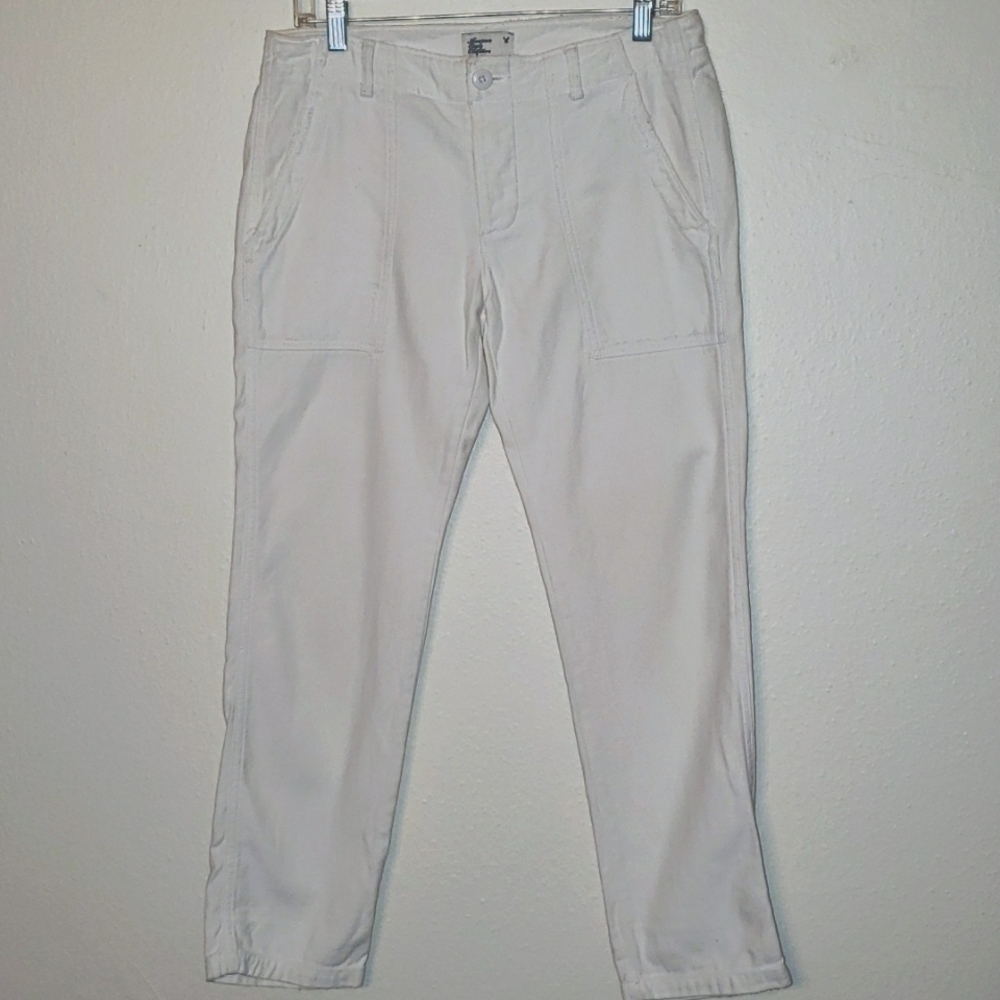 Vintage America Eagle White Utility Lightweight Denim Jeans